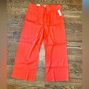 Brand New!The Colette Linen blend cropped wide leg pants by Maeve